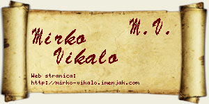 Mirko Vikalo vizit kartica